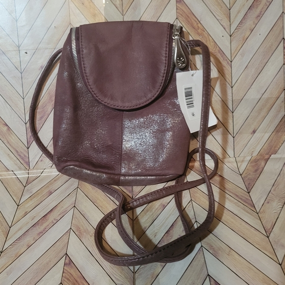 HOBO Handbags - Hobo Fern Plum Graphite Leather Crossbody Women's Bag NWT